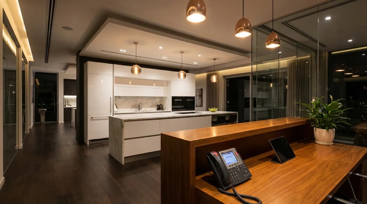 Téléphone d'un showroom habitat avec un appel manqué